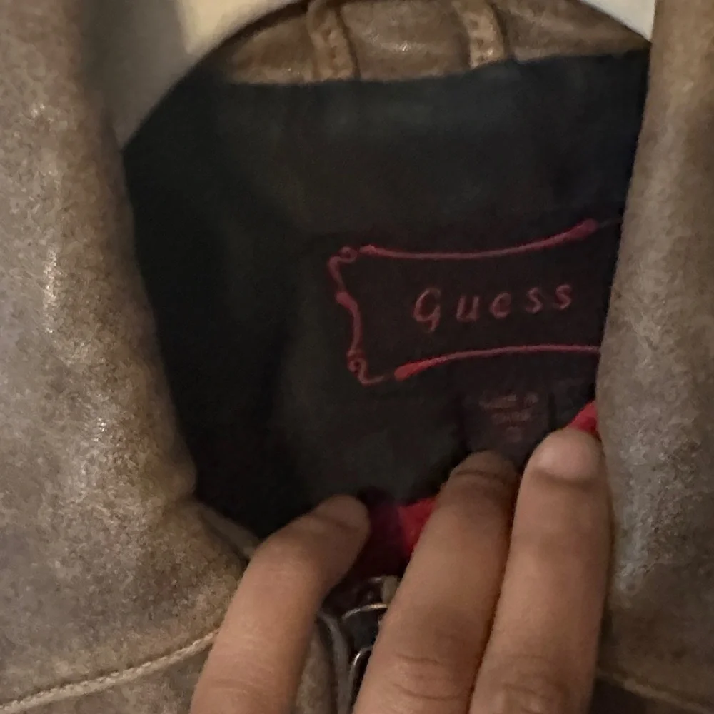 Guess Brown Leather Jacket - Picture 16 of 16